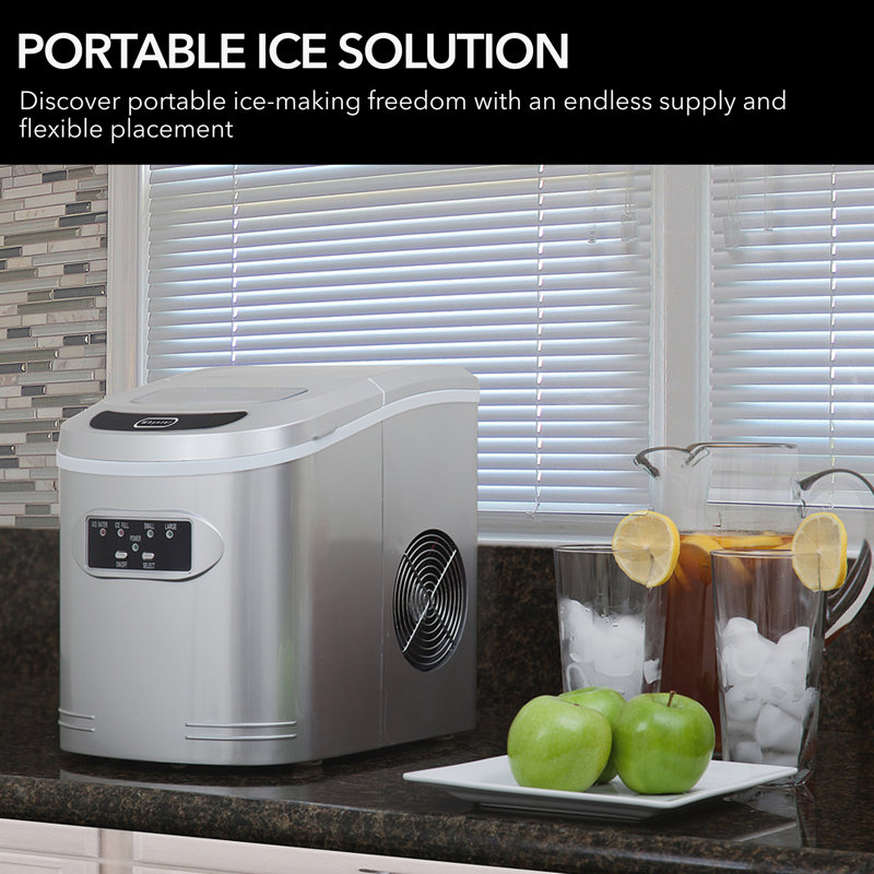 Whynter Compact Portable Ice Maker 27 lb Capacity Silver & Reviews